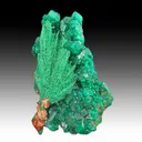 Malachite pseudomorph with Dioptase - image 1