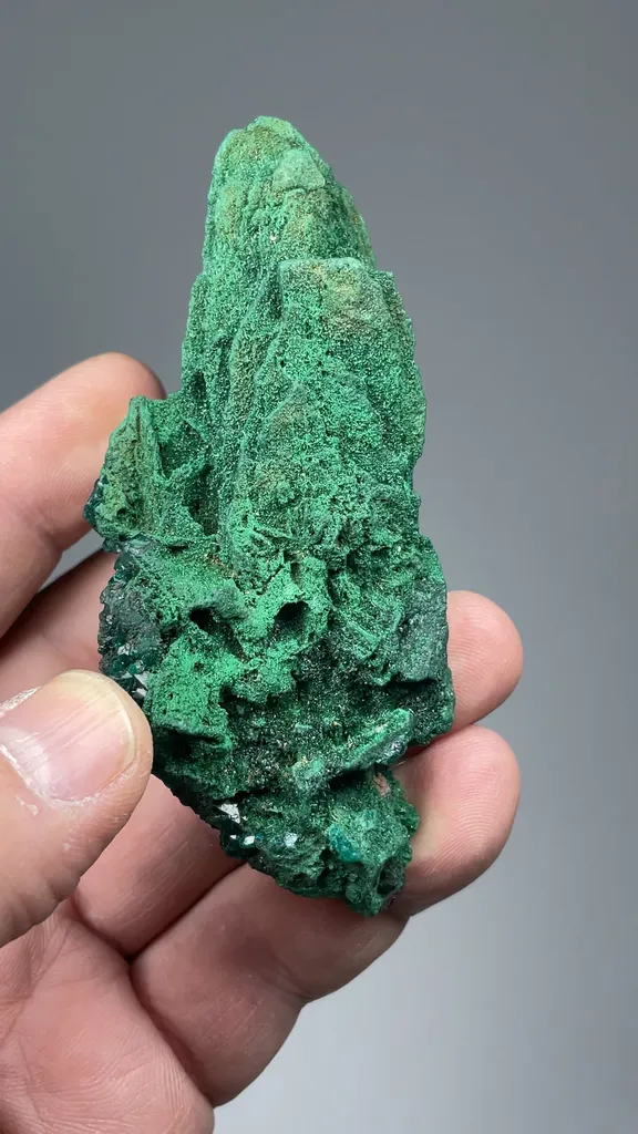 Malachite pseudomorph with Dioptase - image 2