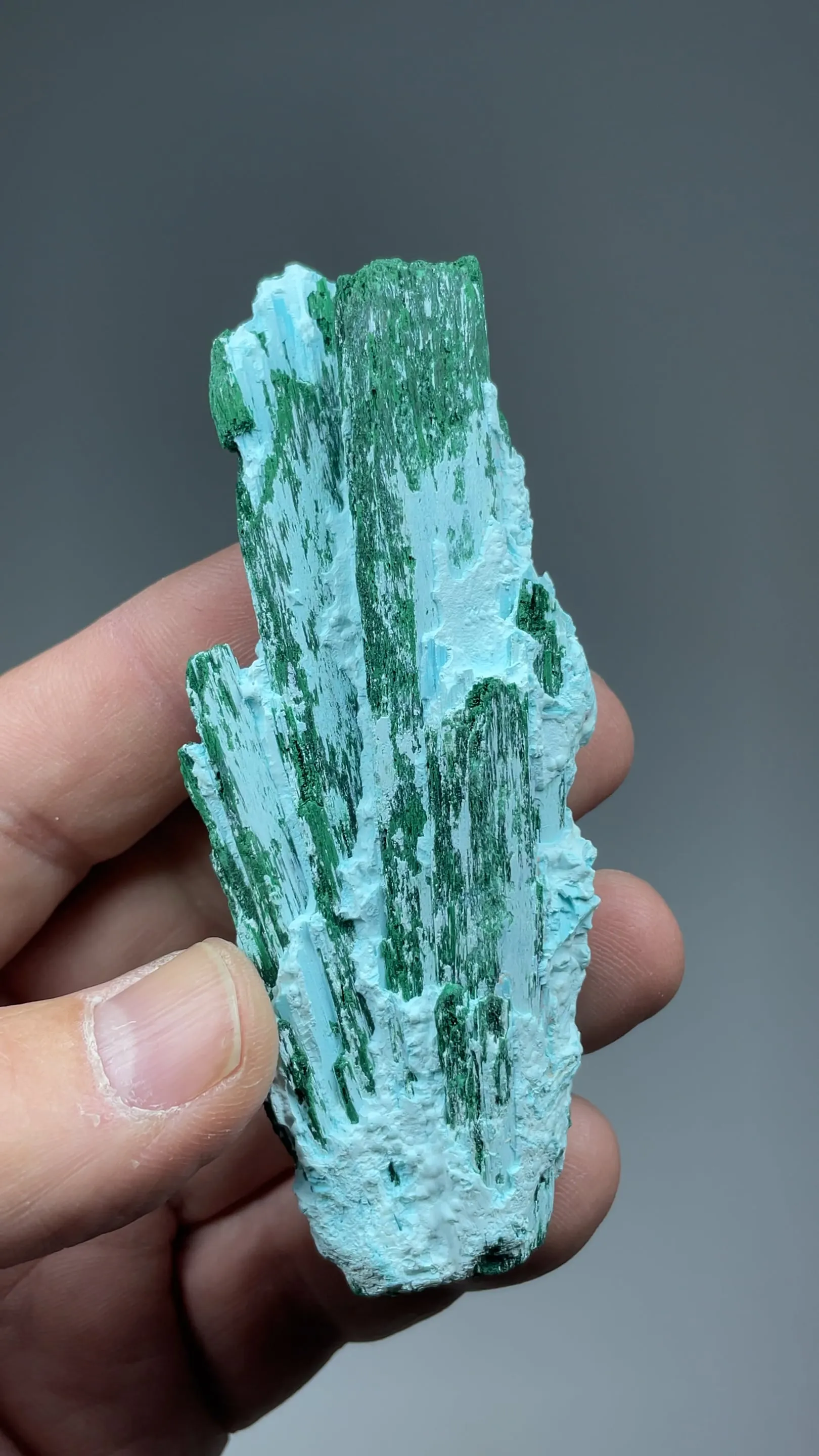 Malachite pseudomorph with Plancheite - image 2