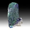 Malachite replacing Azurite with Cerussite, Quartz - image 1