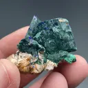 Malachite replacing Azurite with Dolomite - image 2