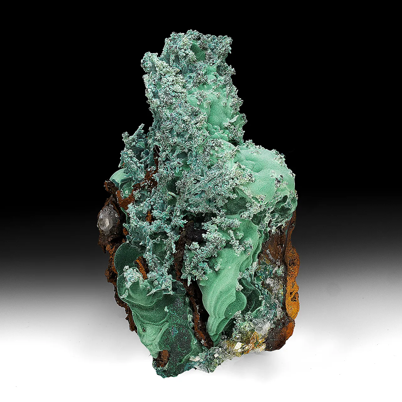 Malachite replacing Copper with Malachite, Calcite - image 1