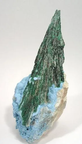 Malachite, Shattuckite, Quartz image