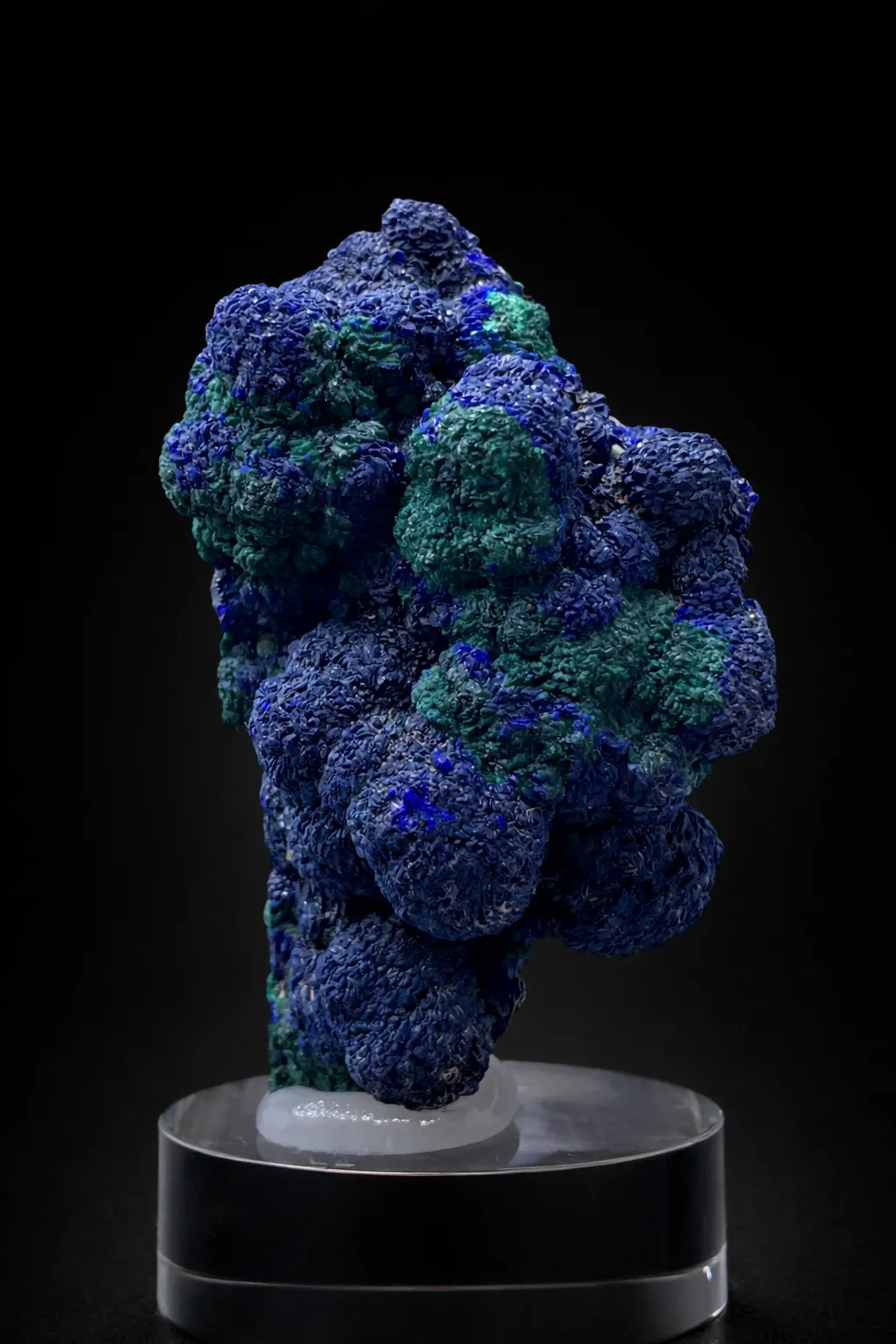 Malachite with Azurite Crystal Cluster–Midelt Province, Morocco, Natural Blue,Green Copper Minerals - image 1