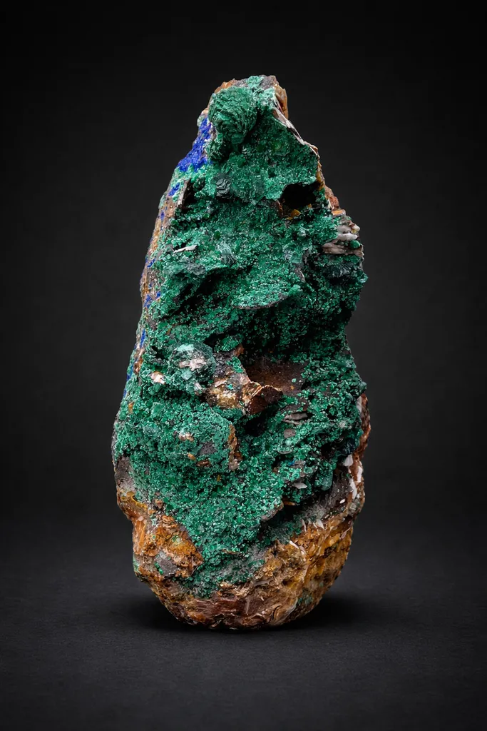 Malachite with azurite from midelt morocco image