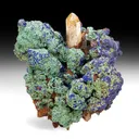 Malachite with Azurite, Quartz - image 1