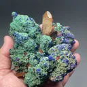Malachite with Azurite, Quartz - image 2
