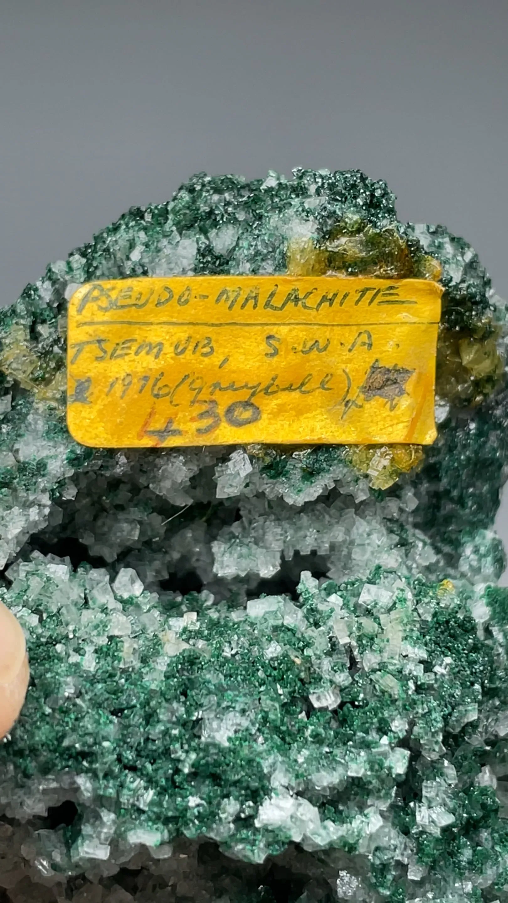 Malachite with Calcite - image 2