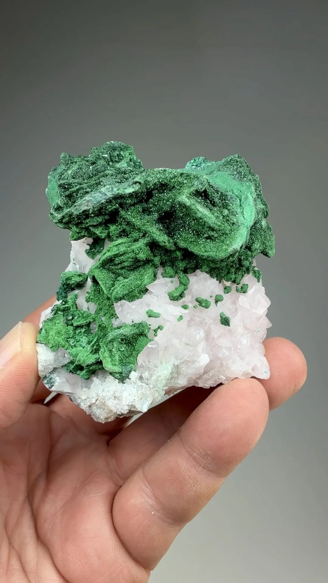 Malachite with Calcite - image 2