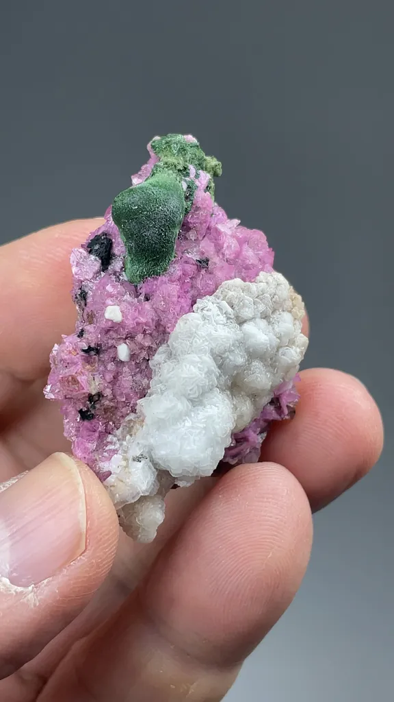 Malachite with Calcite - image 2