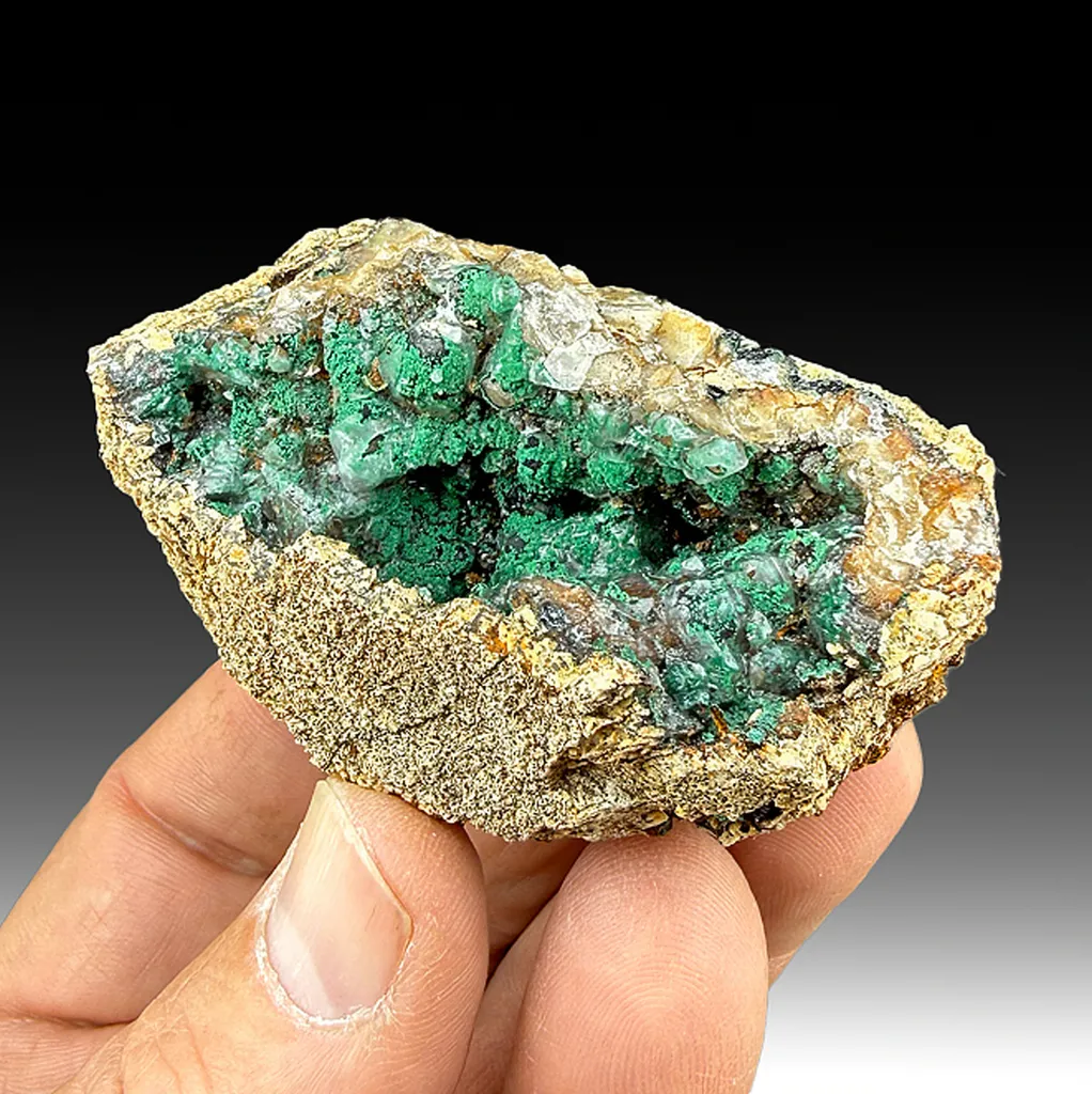 Malachite with Calcite image