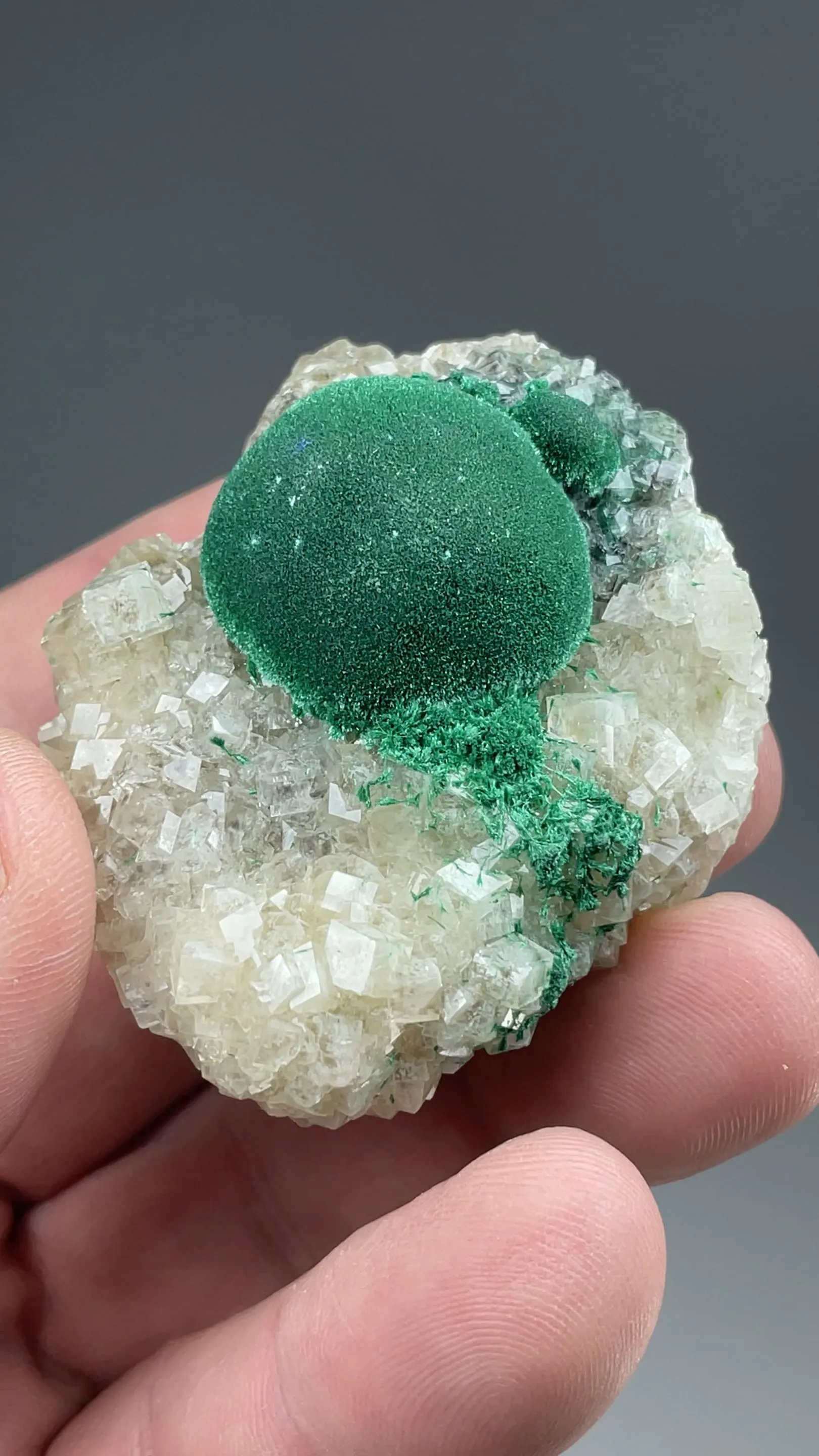 Malachite with Calcite - image 2