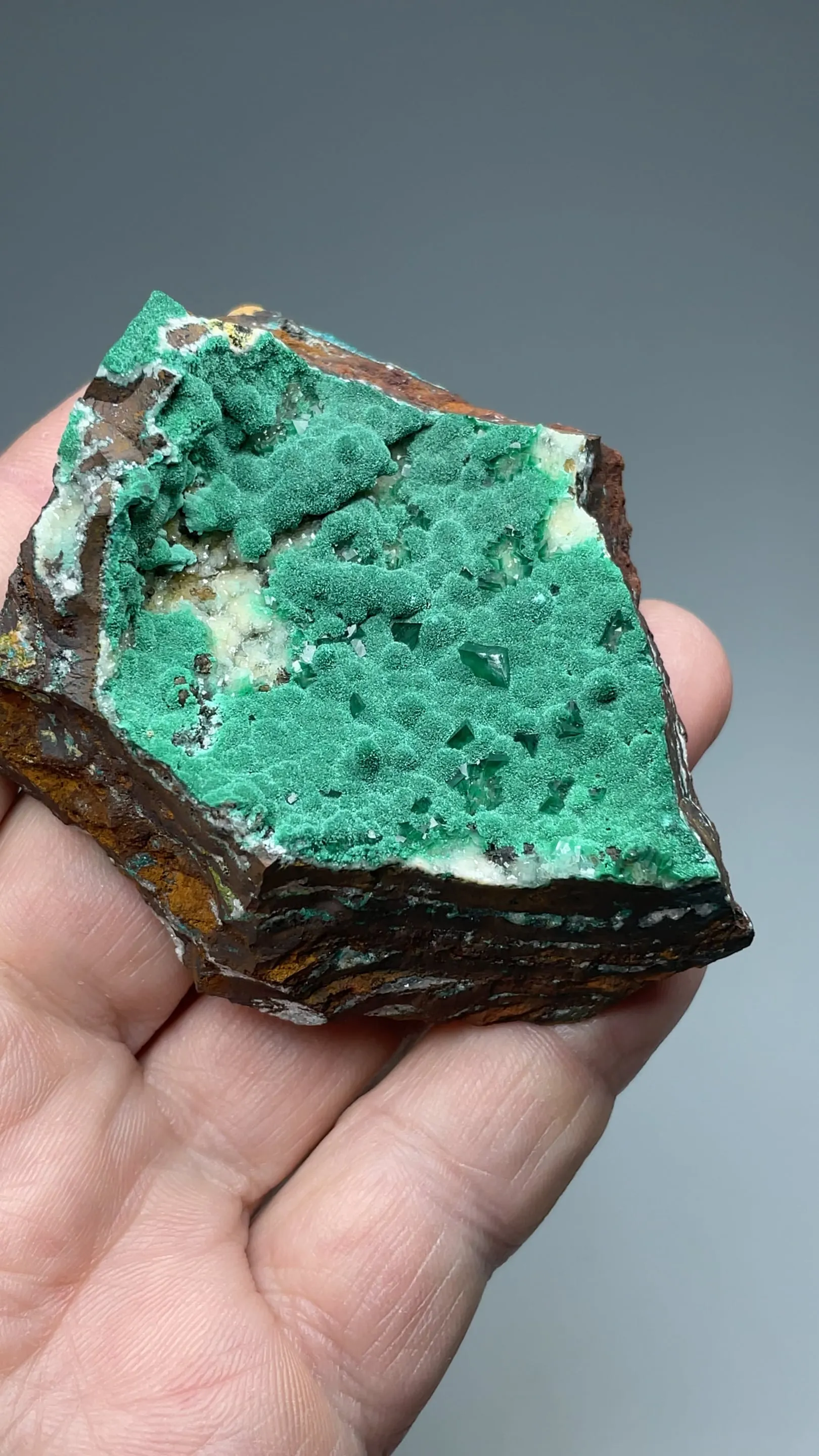 Malachite with Calcite - image 2