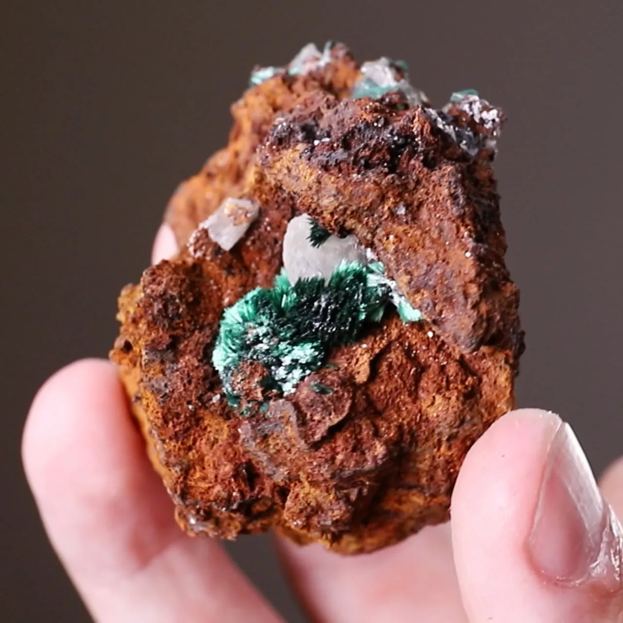 Malachite with Calcite - image 2