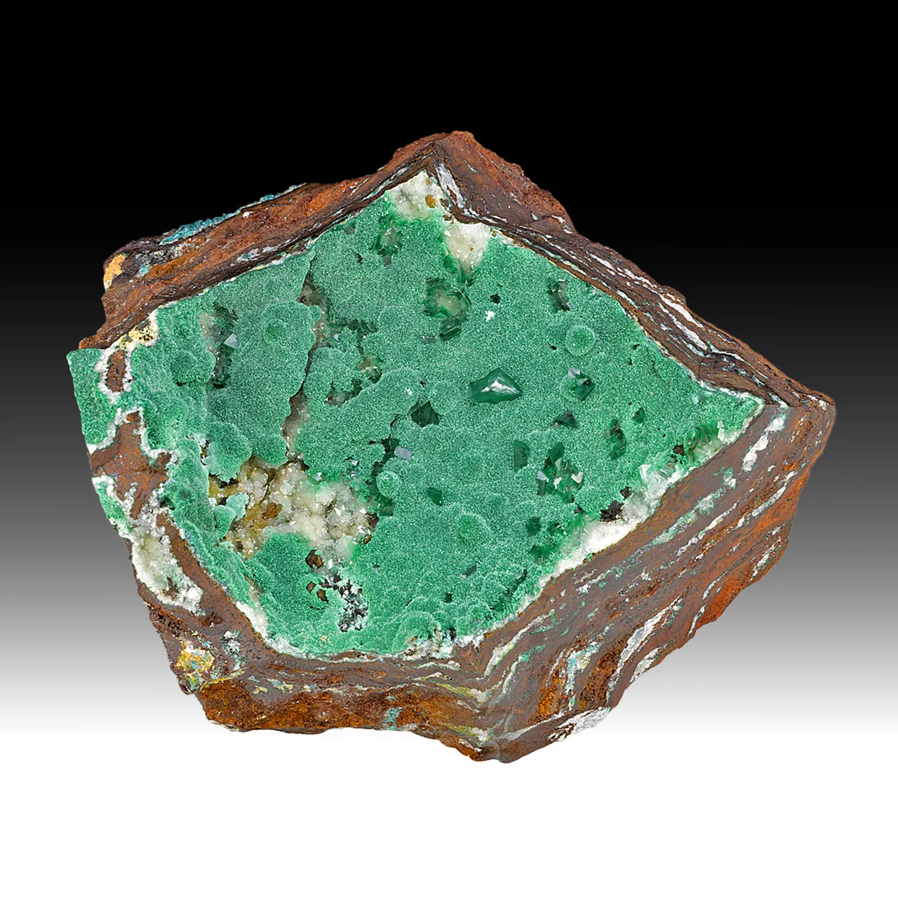 Malachite with Calcite - image 1