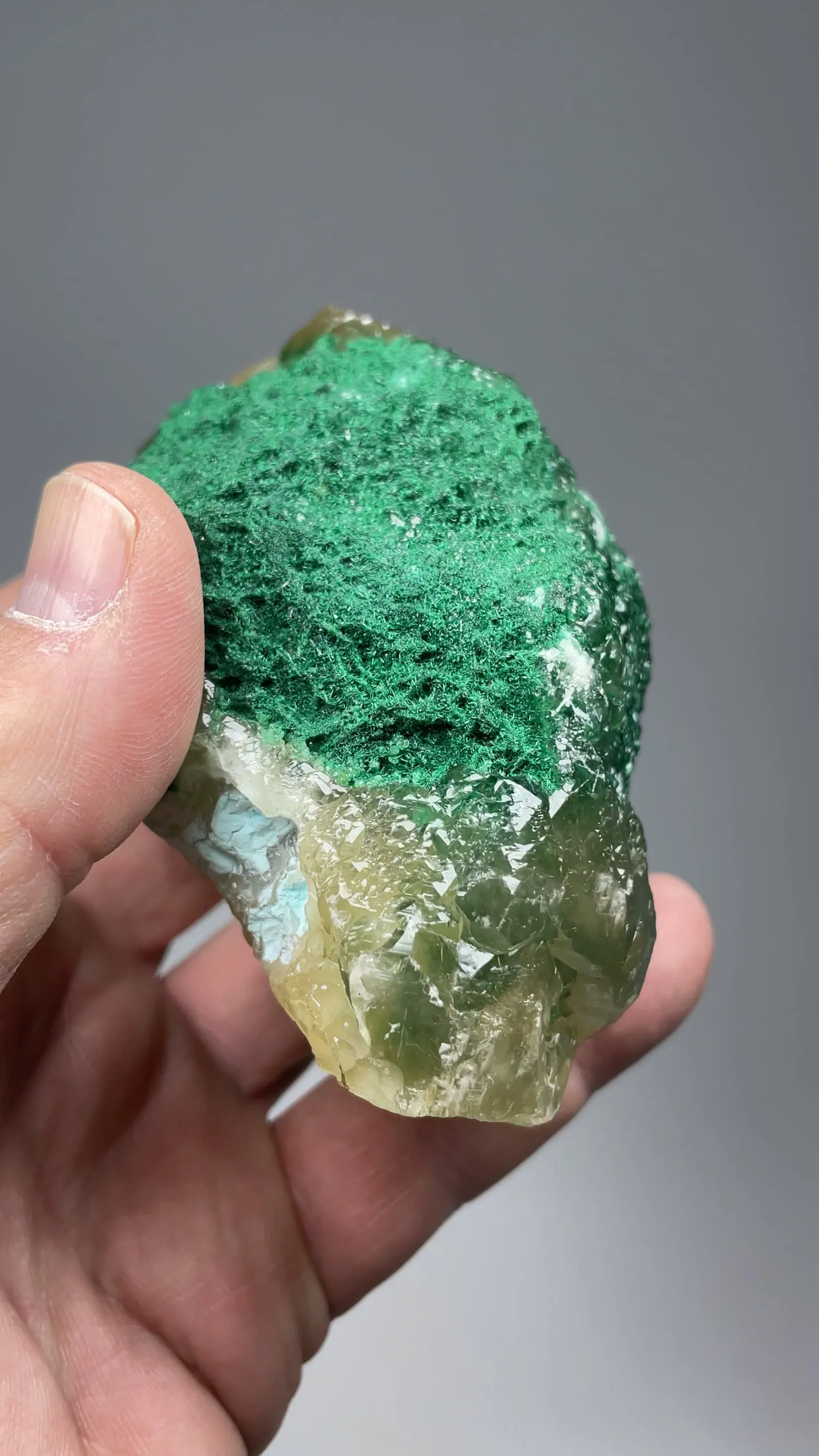 Malachite with Calcite - image 2