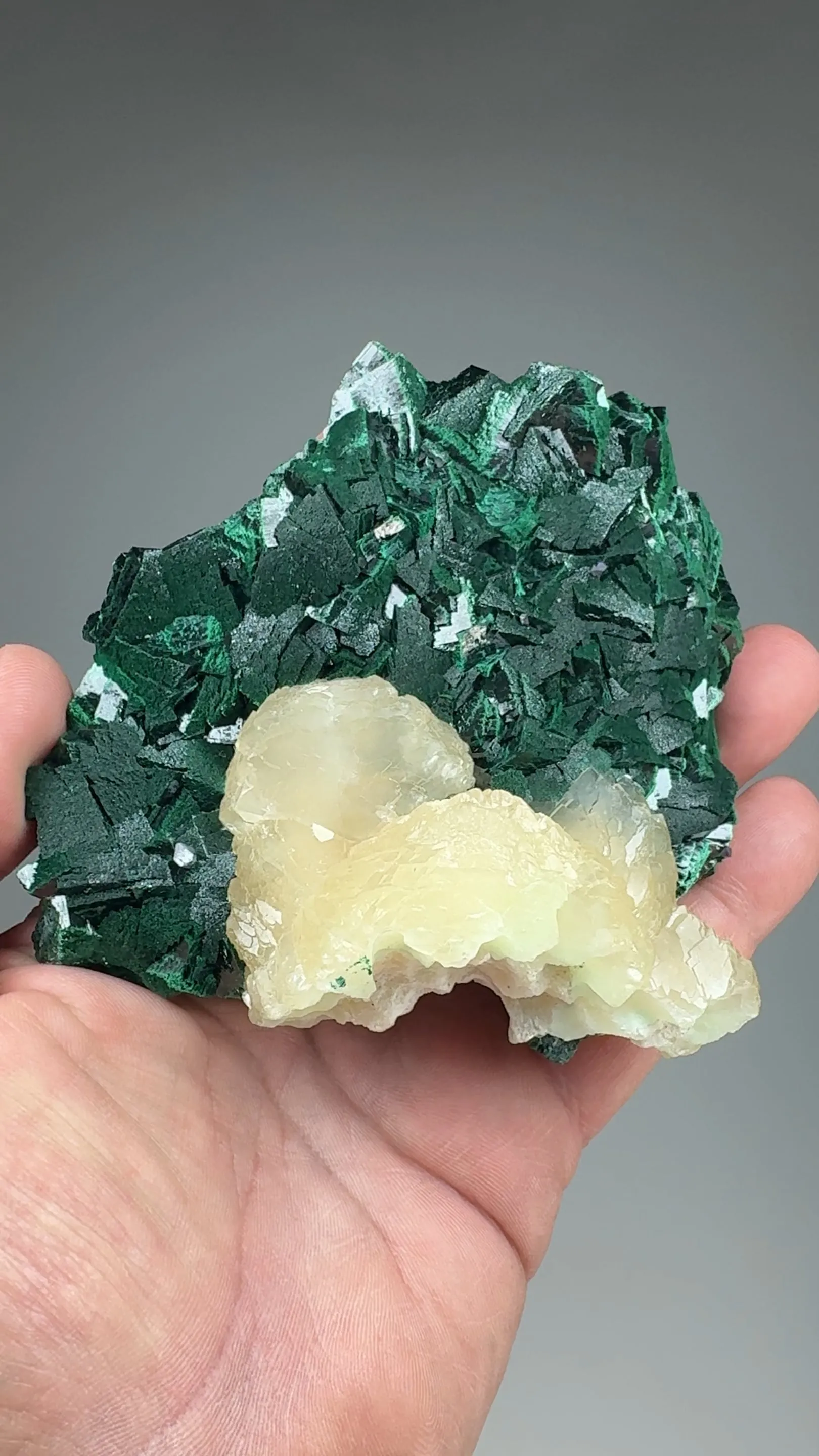 Malachite with Calcite - image 2