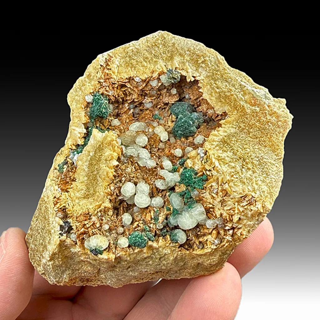 Malachite with Calcite, Dolomite image