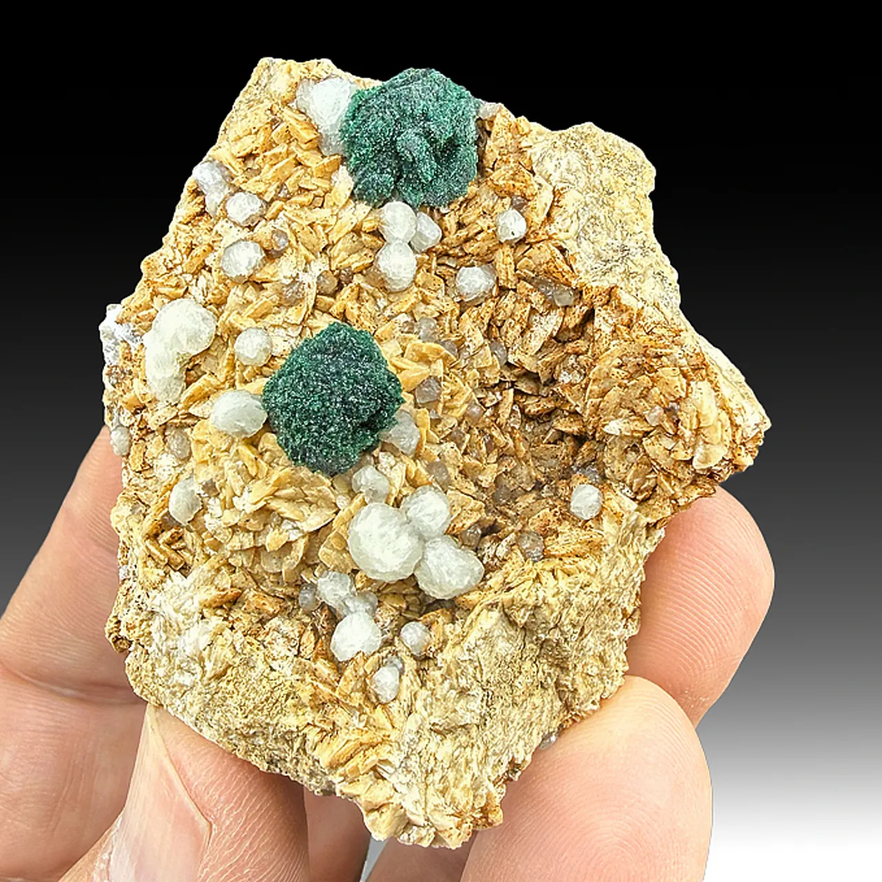 Malachite with Calcite, Dolomite - image 1