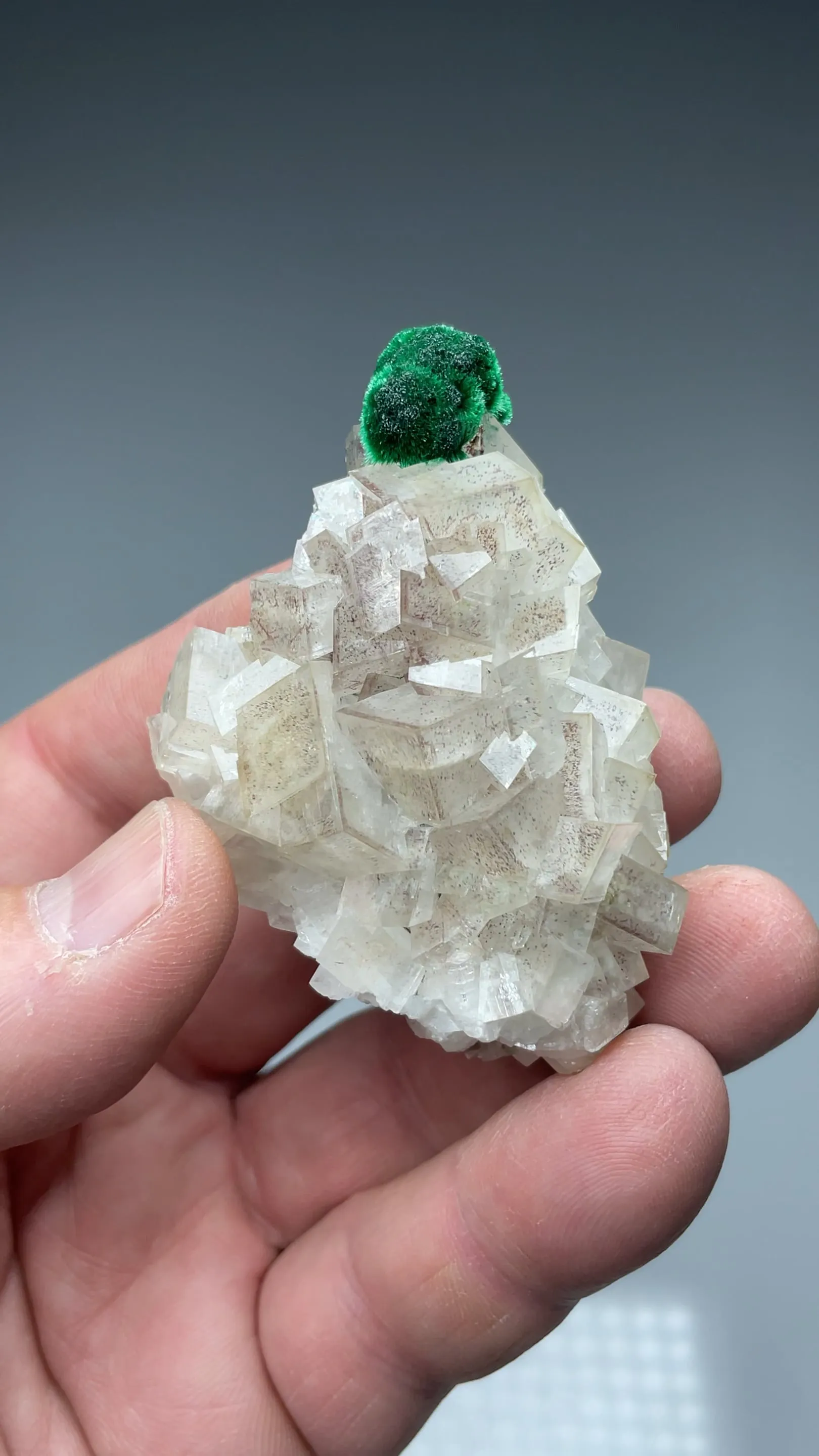 Malachite with Calcite - image 2