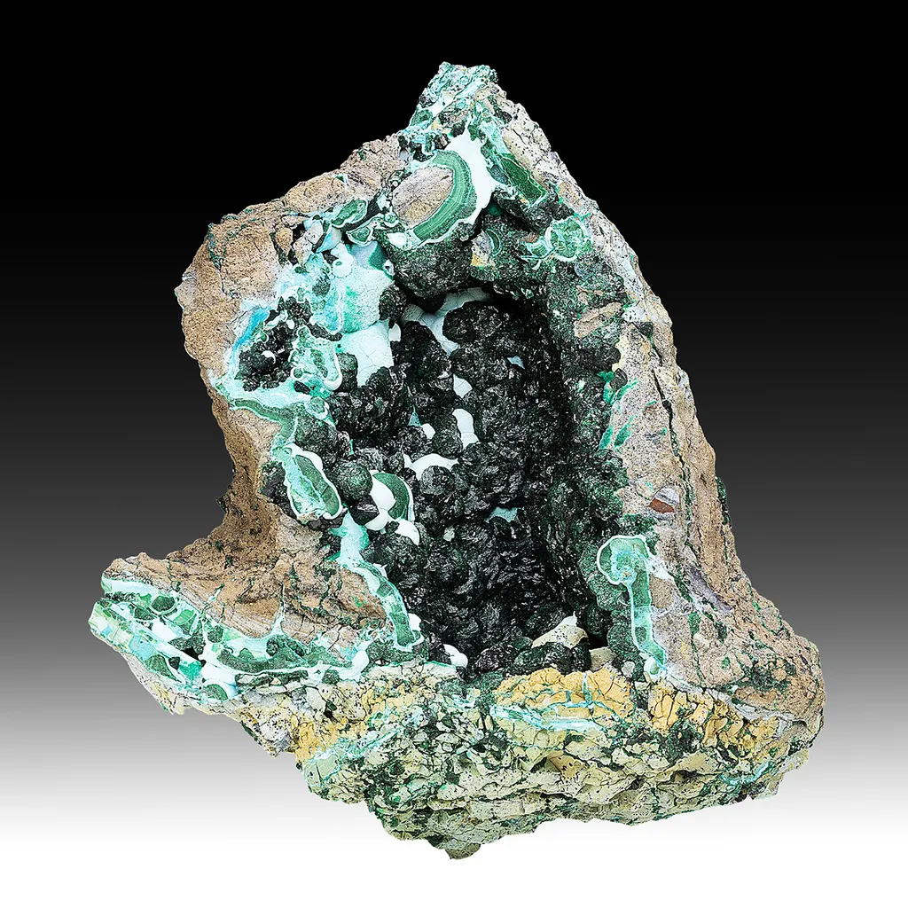 Malachite with Chrysocolla image
