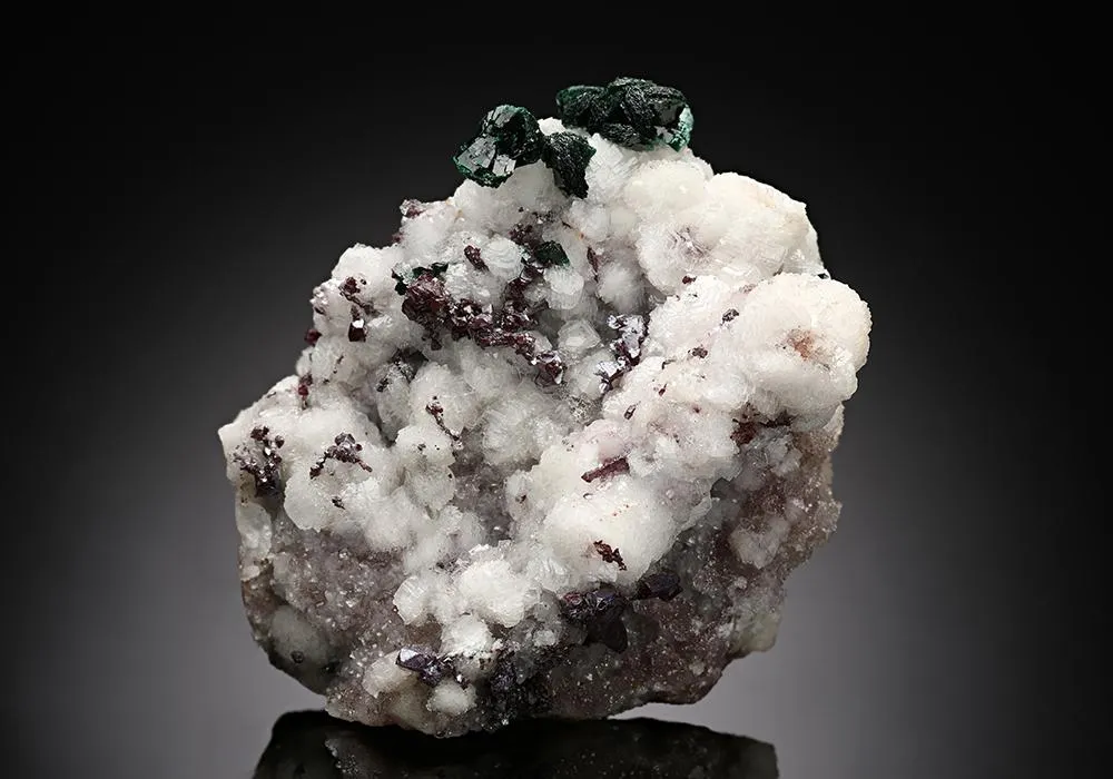 Malachite with Cuprite on Dolomite image