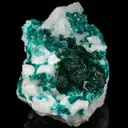 Malachite with Dioptase on Calcite - image 7