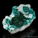 Malachite with Dioptase on Calcite - image 6