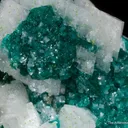 Malachite with Dioptase on Calcite - image 3