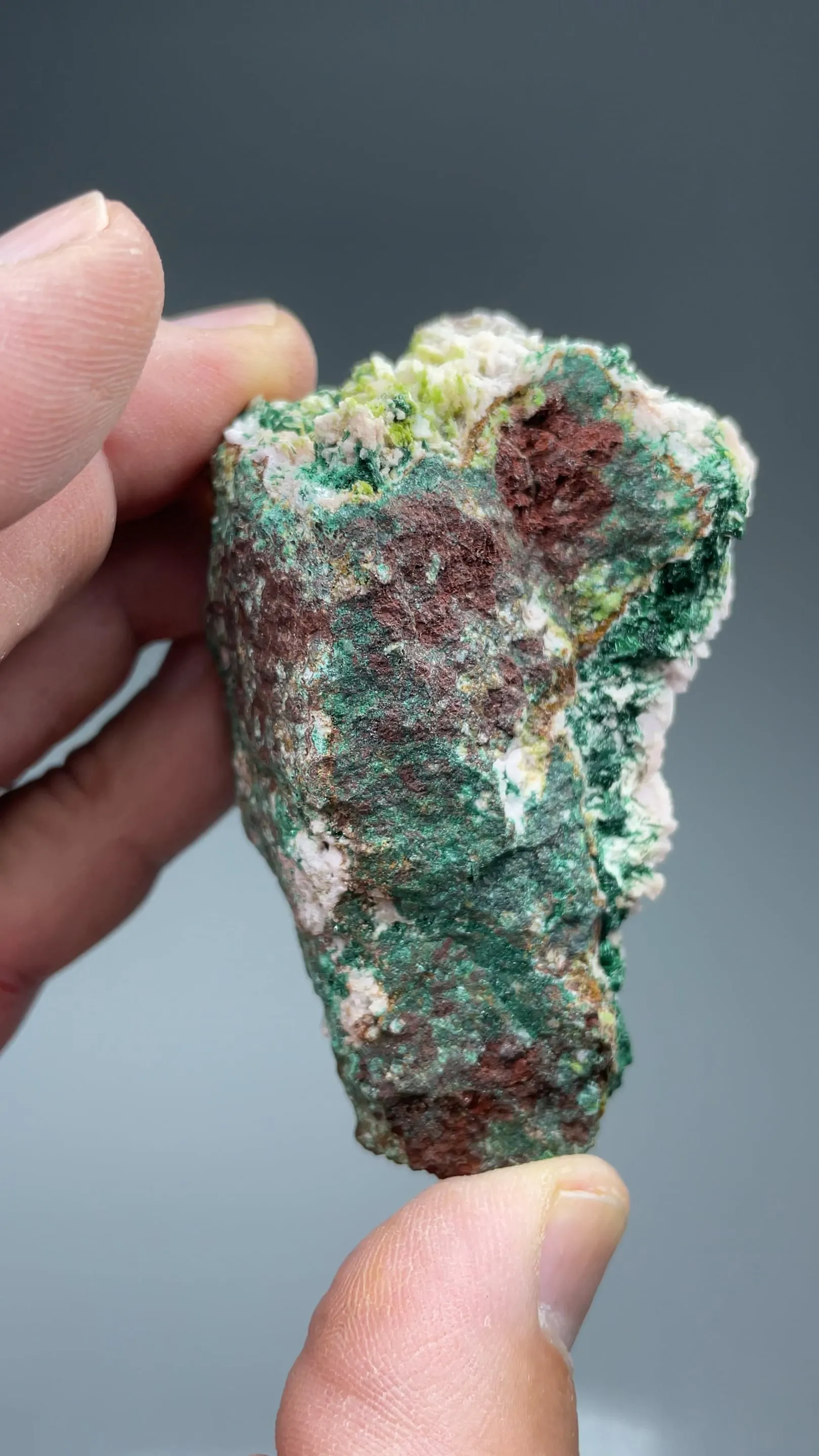 Malachite with Dolomite, Quartz - image 2