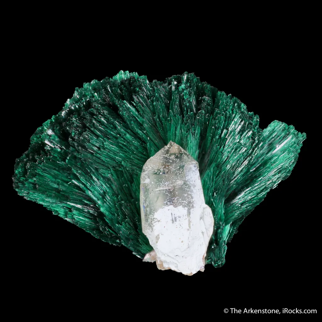 Malachite with Quartz image