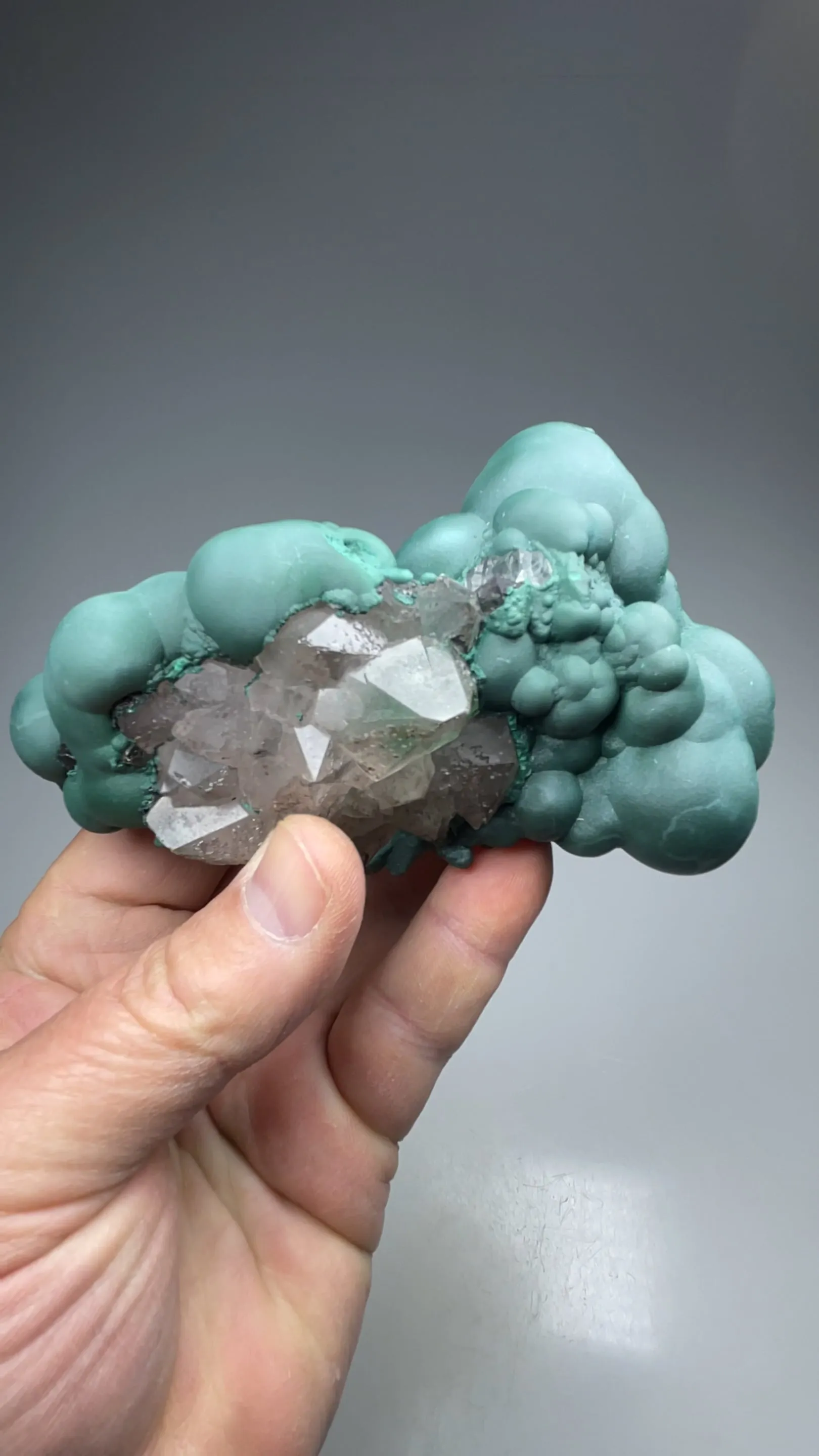 Malachite with Quartz - image 2