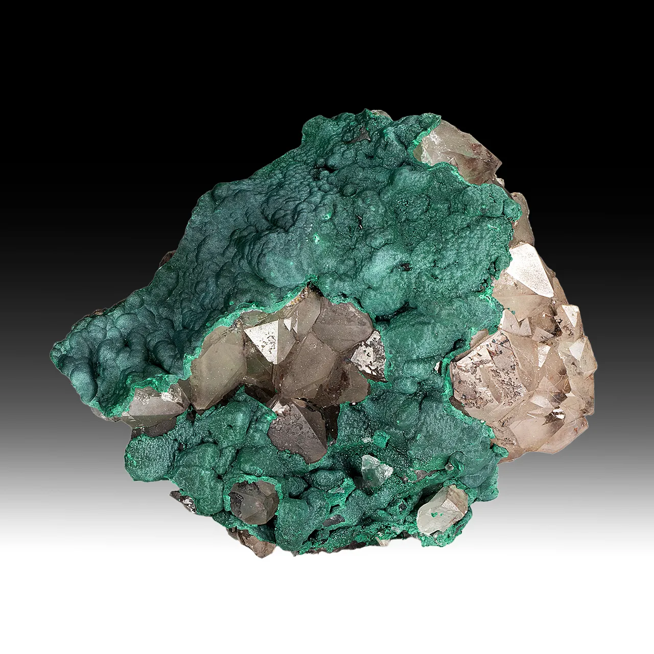 Malachite with Quartz - image 1