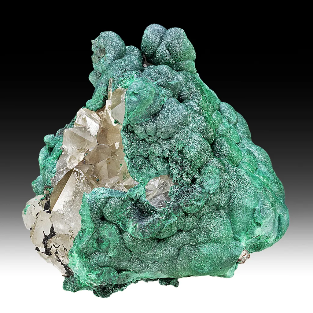 Malachite with Quartz image