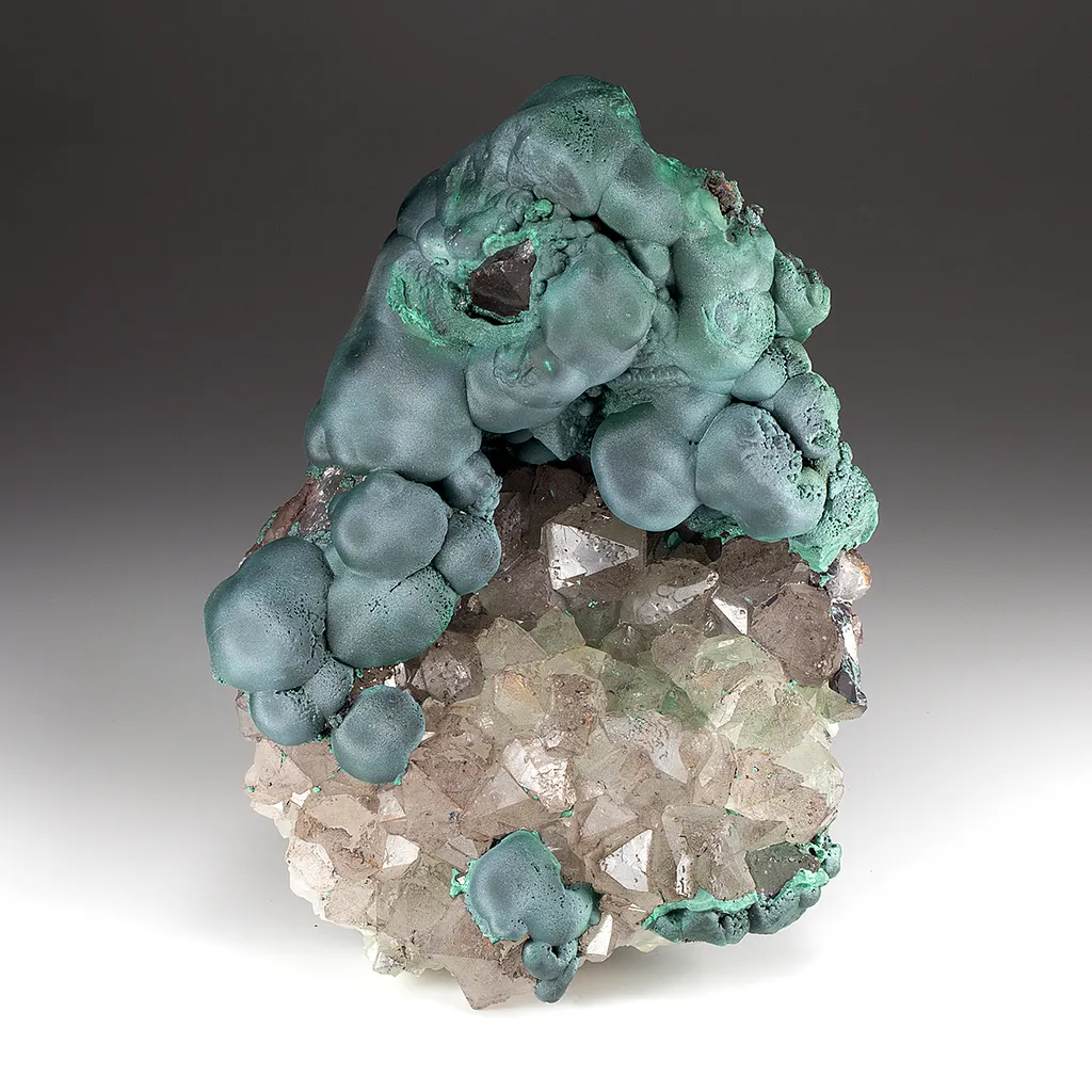 Malachite with Quartz image