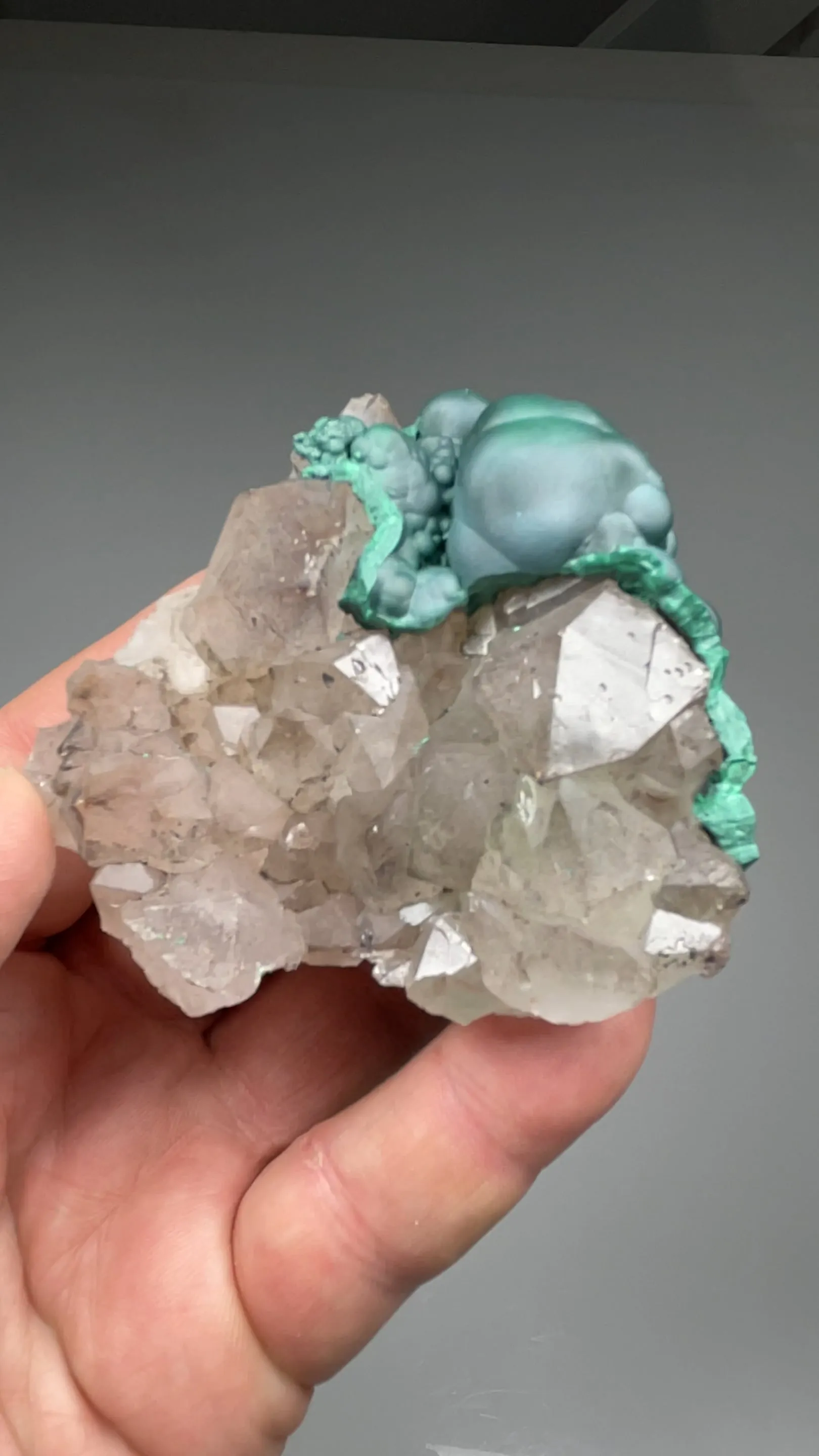 Malachite with Quartz - image 2