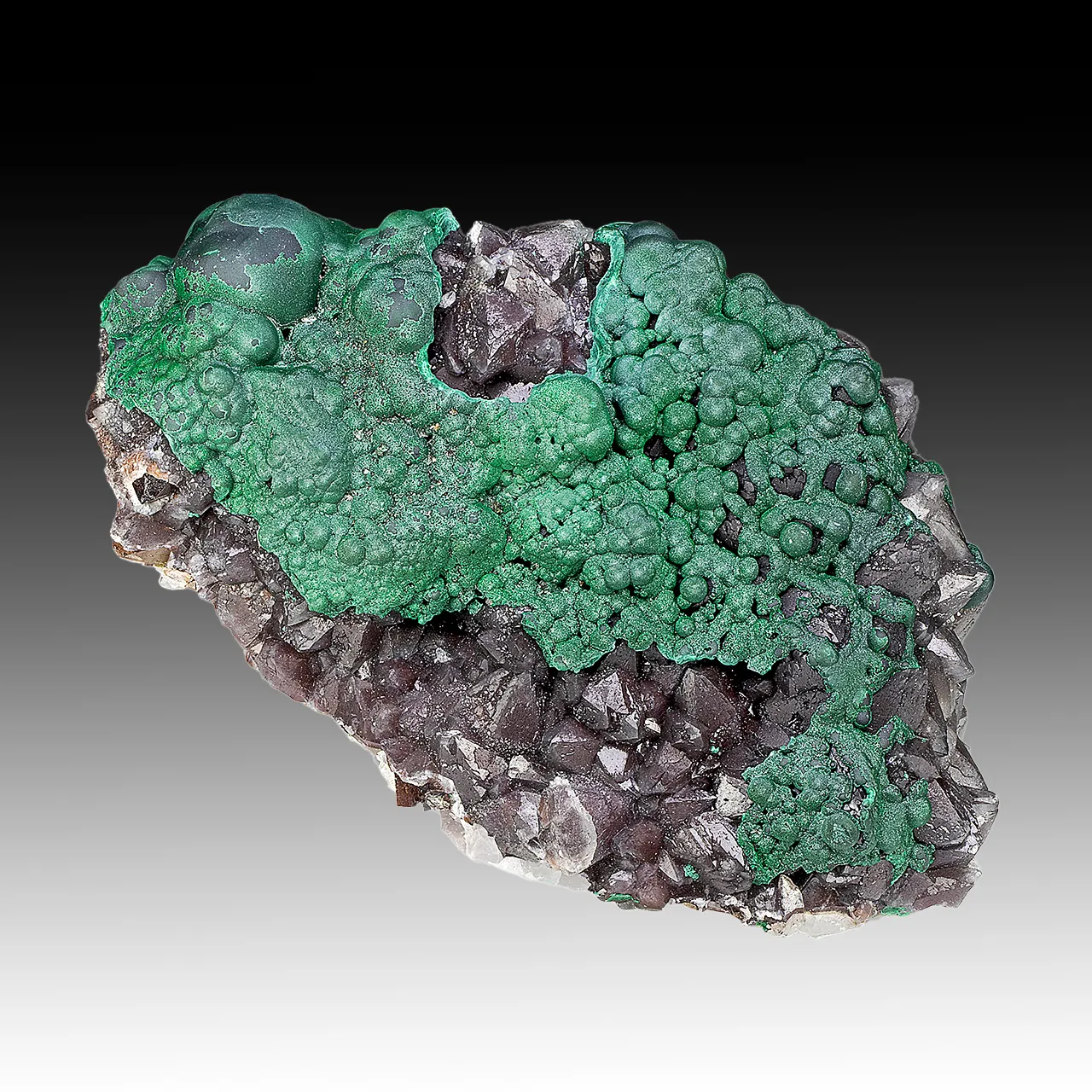 Malachite with Quartz - image 1
