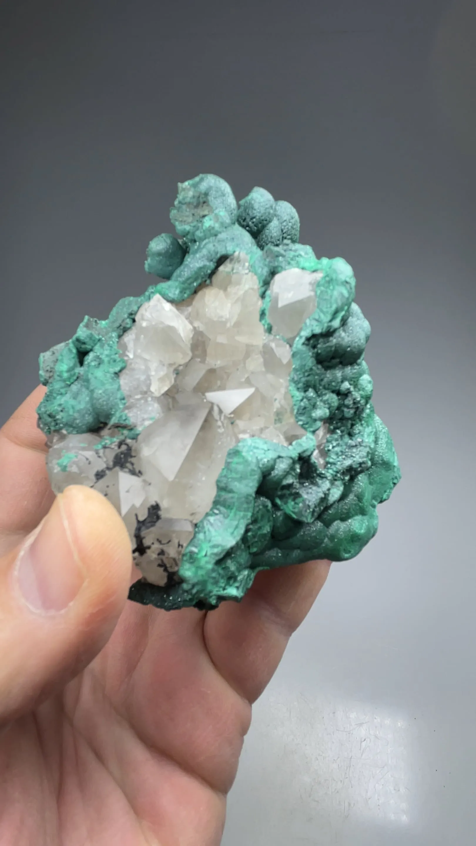 Malachite with Quartz - image 2
