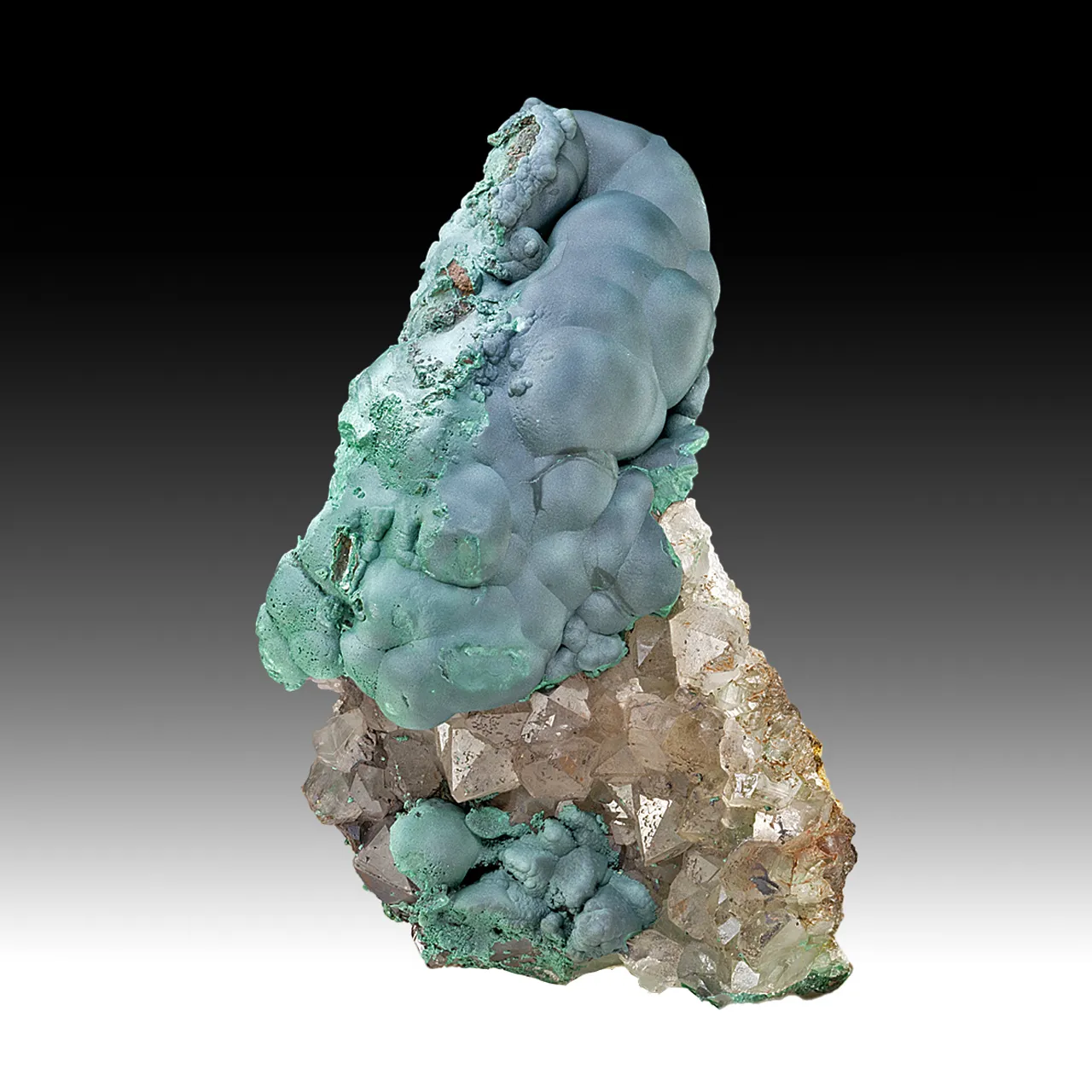 Malachite with Quartz - image 1