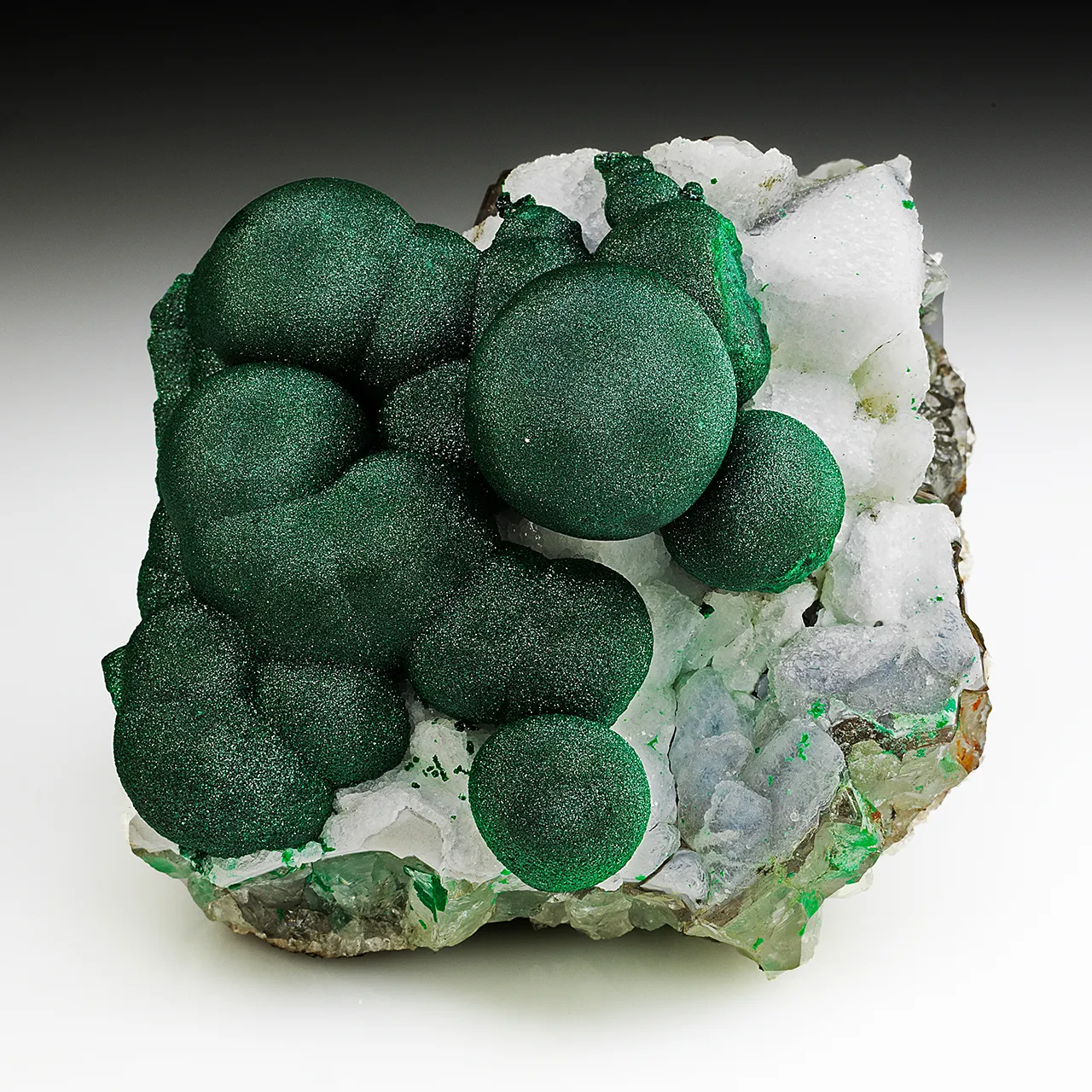 Malachite with Quartz - image 1