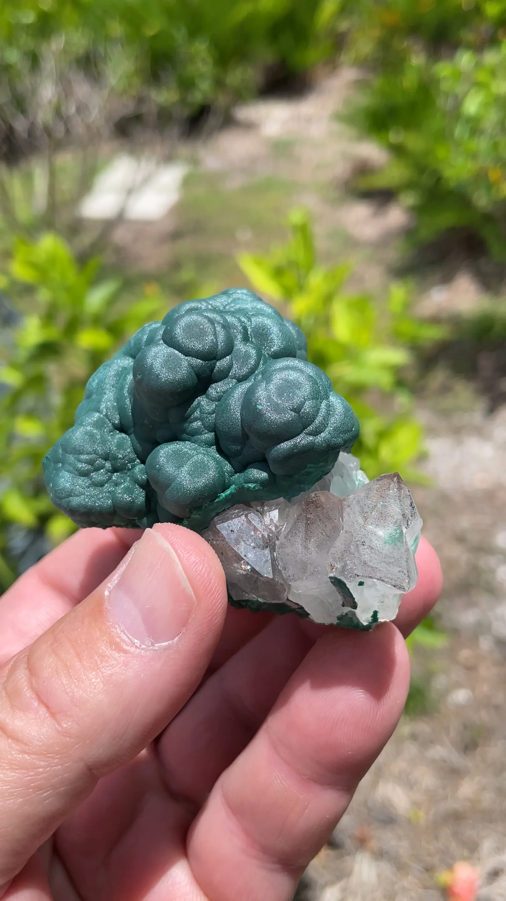 Malachite with Quartz - image 2