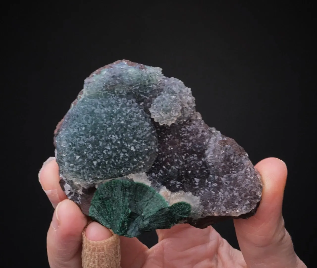 Malachite with Quartz - image 2