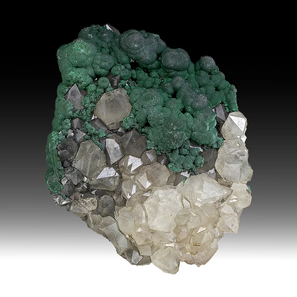 Malachite with Quartz image