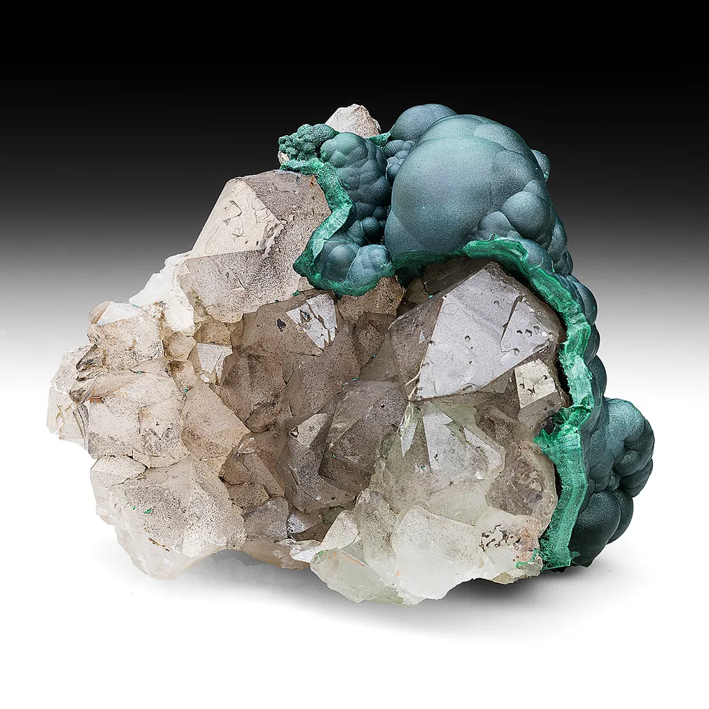 Malachite with Quartz image