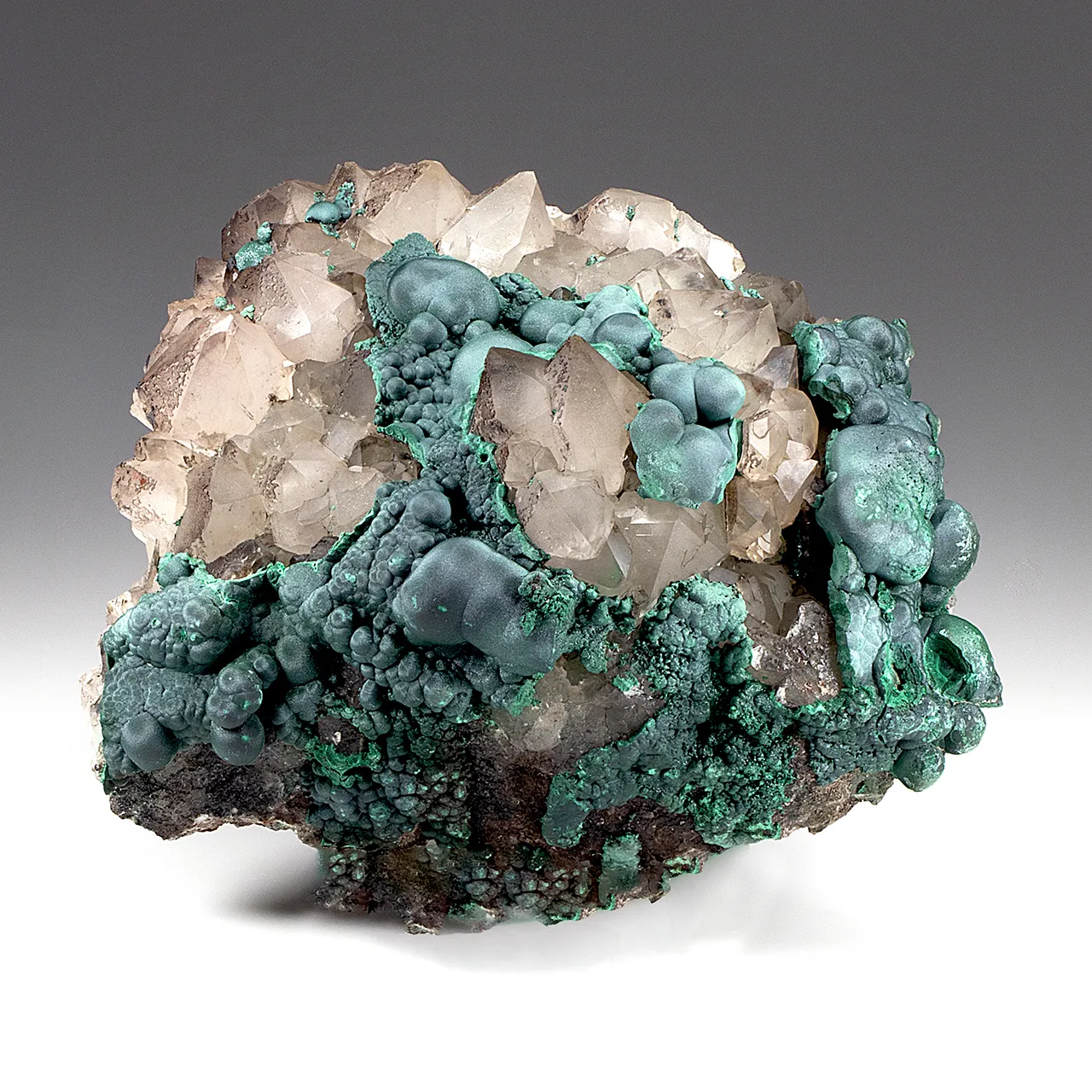 Malachite with Quartz - image 1