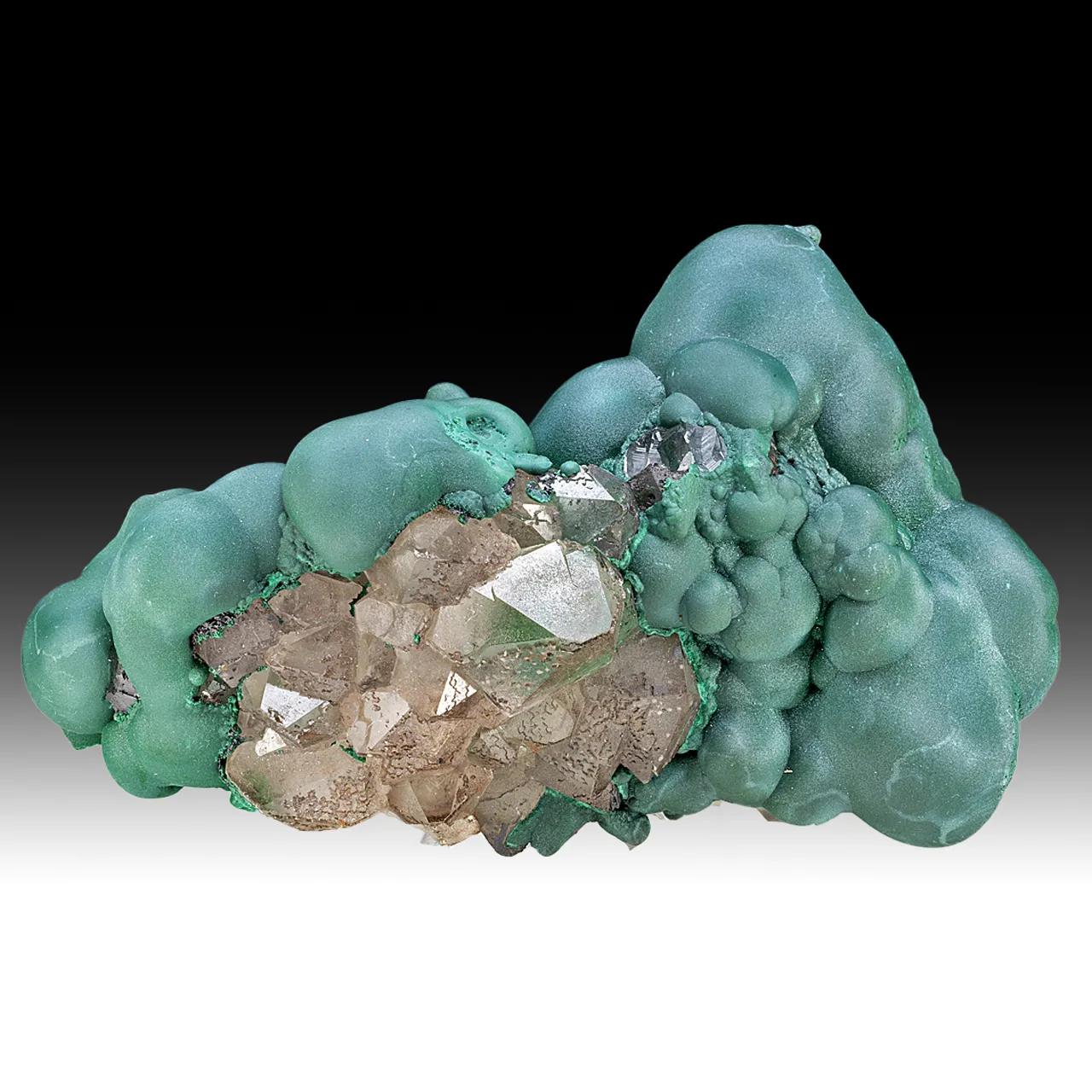 Malachite with Quartz - image 1