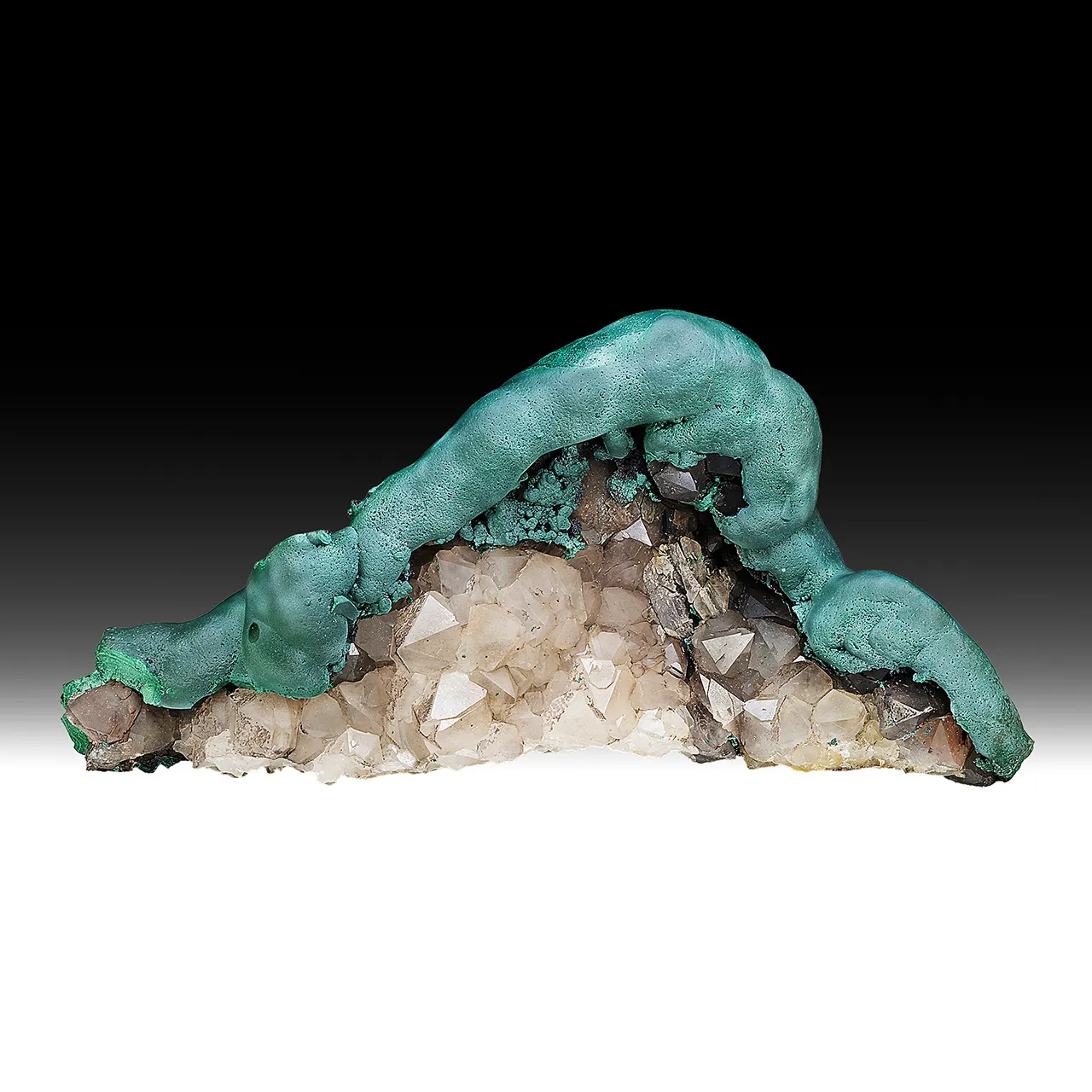 Malachite with Quartz - image 1