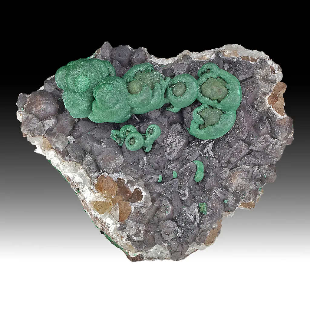 Malachite with Quartz image