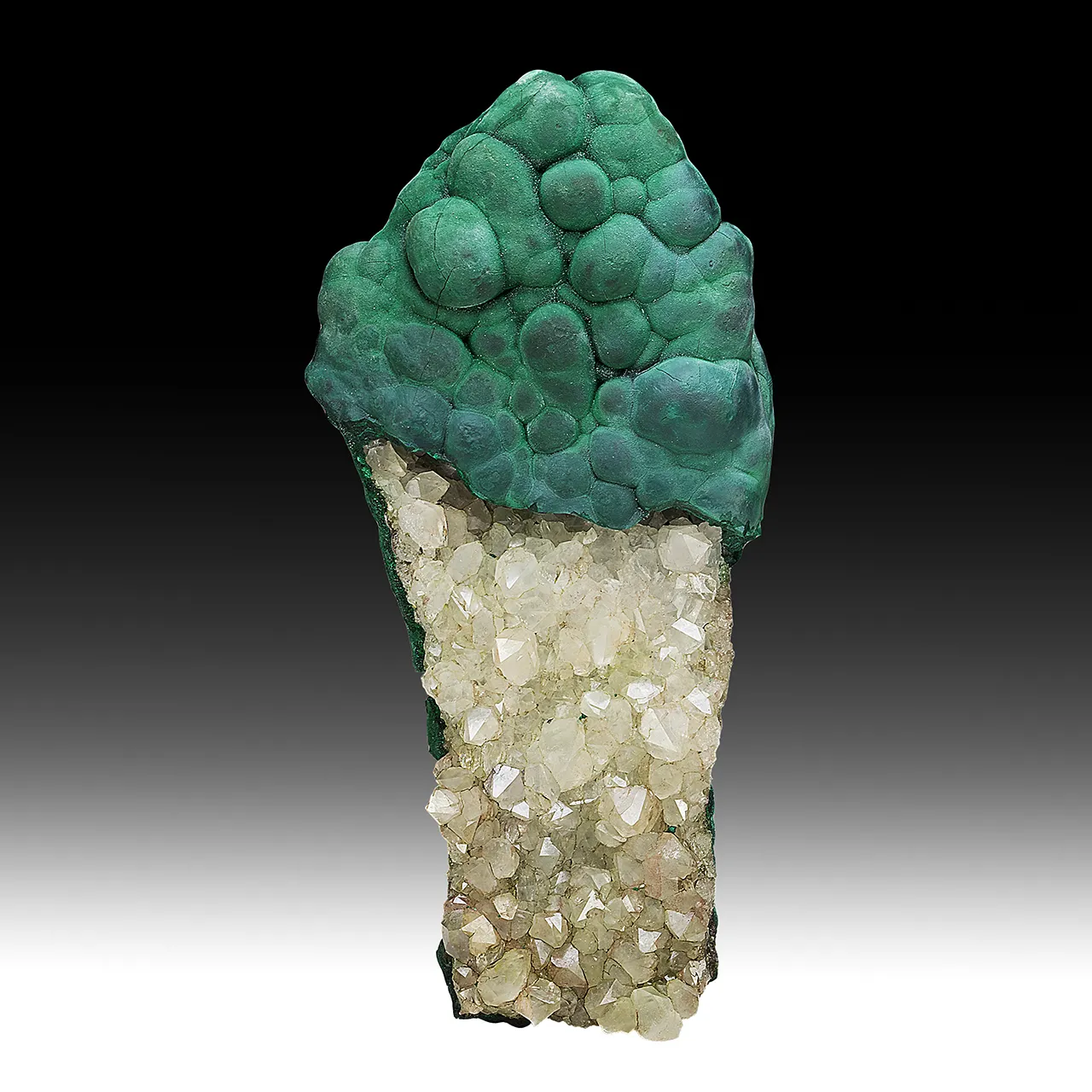 Malachite with Quartz - image 1