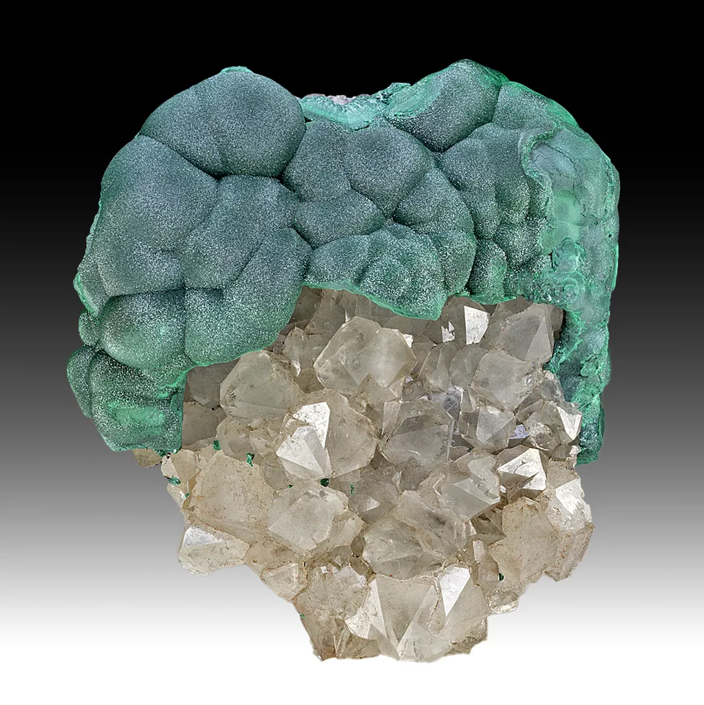 Malachite with Quartz image